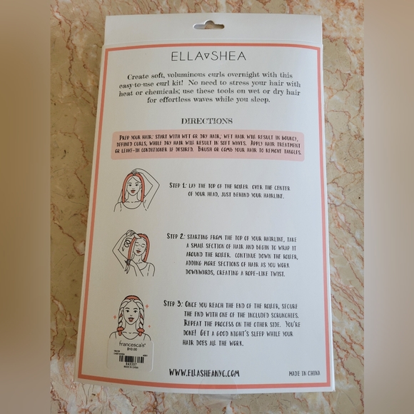 Ella Shea Cheetah Print Heatless Hair Roller by Francesca's - Picture 3 of 4